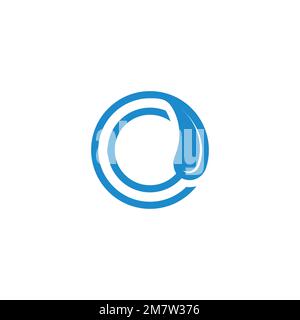 letter c clean water drop simple logo vector Stock Vector