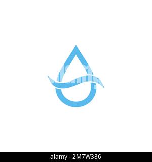 drop water wavy simple line symbol vector Stock Vector