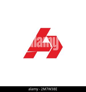 letter a fast motion logo vector Stock Vector
