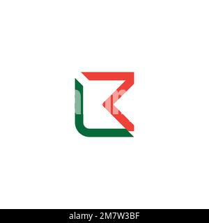 letter lr abstract line geometric simple logo vector Stock Vector