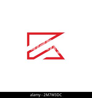 letter z triangle simple line geometric logo vector Stock Vector