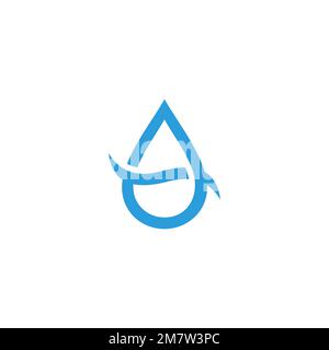 fresh blue water overlap curves logo vector Stock Vector