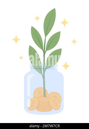 Profitable investment semi flat color vector object Stock Vector
