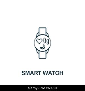 Smart Watch icon. Monochrome simple Smart Technology icon for templates, web design and infographics Stock Vector