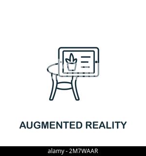 Augmented Reality icon. Monochrome simple Smart Technology icon for templates, web design and infographics Stock Vector