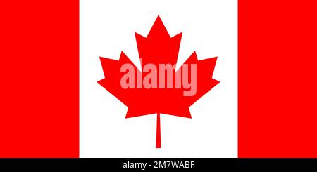 Canada flag, official colors and proportion correctly. High detailed vector flag of Canada. Stock Vector