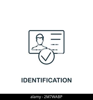 Identification icon. Monochrome simple Smart Technology icon for ...