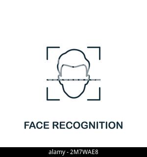 Face Recognition icon. Monochrome simple Smart Technology icon for templates, web design and infographics Stock Vector