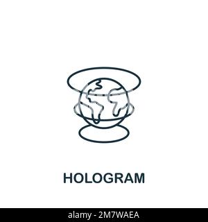 Hologram icon. Monochrome simple Smart Technology icon for templates, web design and infographics Stock Vector