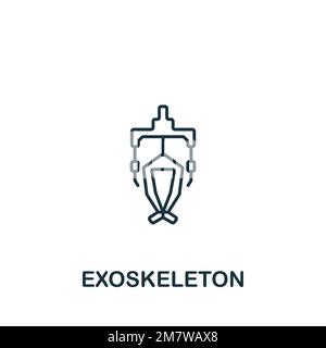 Exoskeleton icon. Monochrome simple Smart Technology icon for templates, web design and infographics Stock Vector