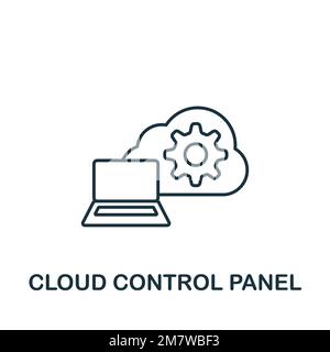 Cloud Control Panel icon. Monochrome simple Smart Technology icon for templates, web design and infographics Stock Vector