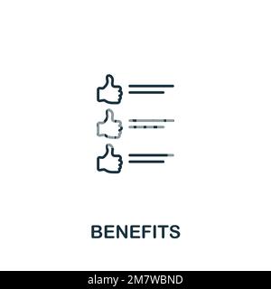 Benefits icon. Monochrome simple Stock Market icon for templates, web design and infographics Stock Vector