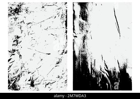Set of the texture with effect grunge, damaged, old  Vector EPS Stock Vector