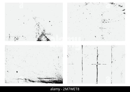 Set of the texture with effect grunge, damaged, old  Vector EPS Stock Vector