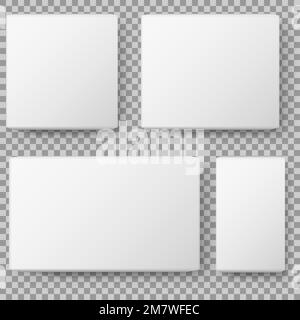 Box view. Realistic White blank Package Cardboard Box. isolated on transparent background. Vector illustration. Eps 10. Stock Vector
