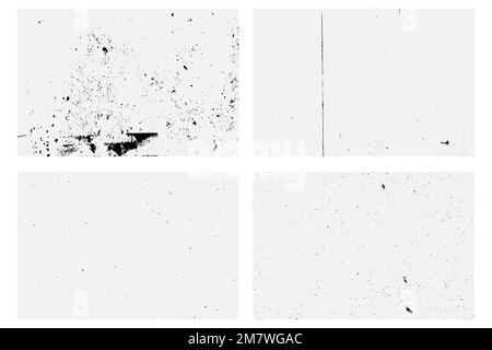 Set of the texture with effect grunge, damaged, old  Vector EPS Stock Vector