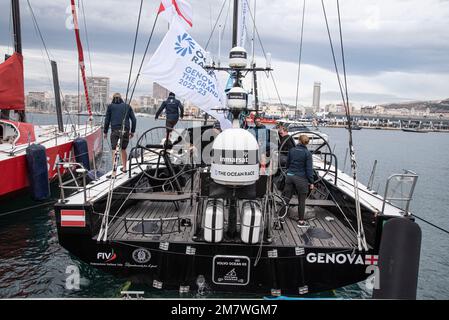 Volvo Ocean Race Alicante, Spain, 08-01-2023 Port of departure of The Ocean Race. 2022-23. Alicante, Spain, In-Port Regatta Series Stock Photo