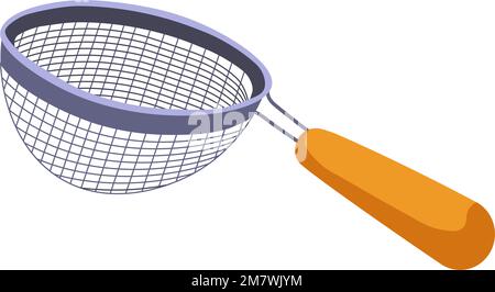 Tea strainer stainless steel with handle vector Stock Vector