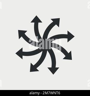 Versatile icon isolated on white background. Vector illustration. Eps 10. Stock Vector