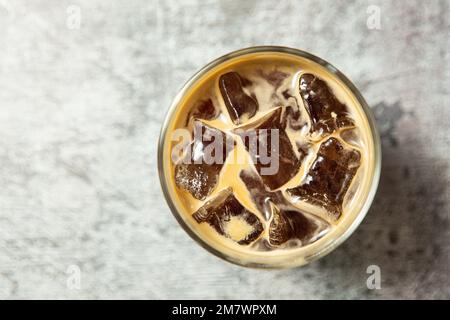 Iced Americanaquino in a cup Stock Photo