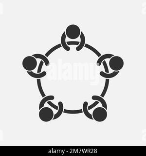 Meeting isolated on white background. Vector illustration. Eps 10 Stock Vector
