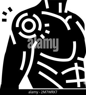 shoulder pain body ache glyph icon vector illustration Stock Vector ...