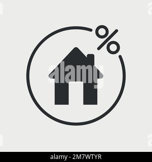 House credit icon isolated on white background. Vector illustration. Eps 10. Stock Vector
