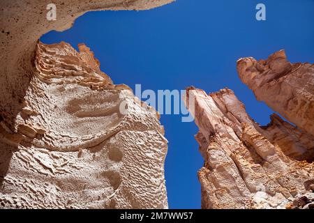 Geological monolith close to Salar de Tara Stock Photo