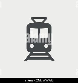 Subway icon. Metro sign. Train symbol. icon isolated on white background. Vector illustration. Eps 10. Stock Vector
