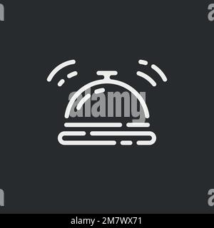 Hotel bell icon isolated on white background. Vector illustration. Eps 10. Stock Vector