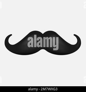 Hair mustaches icon on white background. Vector illustration. Eps 10. Stock Vector