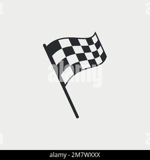Racing flag isolated on white background. Vector illustration. Eps 10. Stock Vector