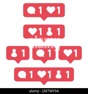 Set of social media icons isolated on white background. Vector illustration. Eps 10. Stock Vector