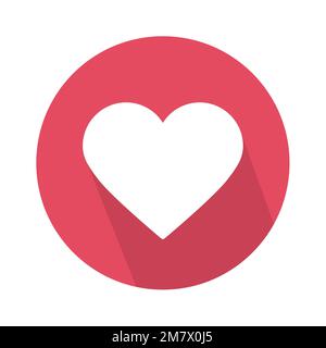 social love heart icon isolated on white background. Vector illustration. Eps 10. Stock Vector
