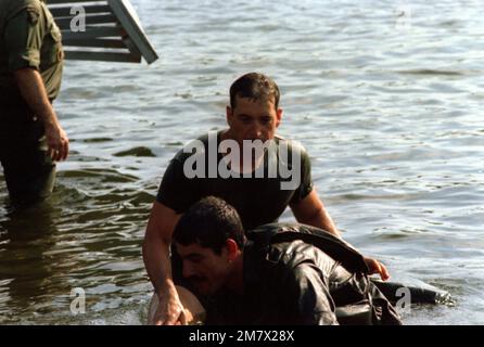 Military cadets from Jordan participate in a training exercise at Camp Buckner during an official visit to the United States Military Academy. Base: West Point State: New York (NY) Country: United States Of America (USA) Stock Photo