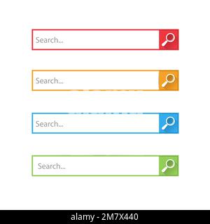 Search bar boxes buttons. isolated on white background. Vector ...