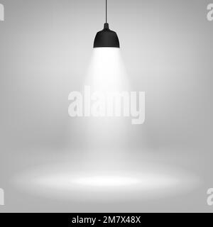 Realistic ceiling lamp. isolated on transparent background. Vector illustration. Eps 10. Stock Vector