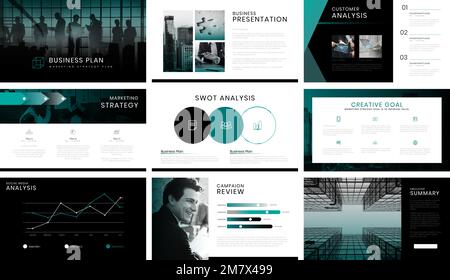 Business marketing vector presentation editable templates Stock Vector