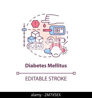 Diabetes mellitus concept icon Stock Vector