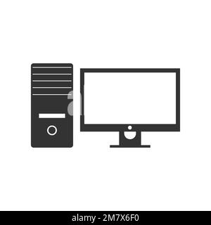 PC/Computer icon. Vector illustration. Eps 10. Stock Vector