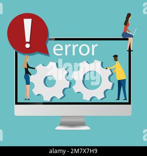 Error concept isolated on white background. Vector illustration. Eps 10. Stock Vector