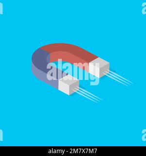 Magnet icon isolated on white background. Vector illustration. Eps 10. Stock Vector