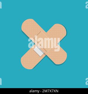 Medical adhesive bandage plasters isolated on background. Vector illustration. Eps 10. Stock Vector
