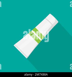 Flat cosmetic package for cream, soups, foams, shampoo isolated on background. Vector illustration. Eps 10. Stock Vector