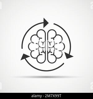 Brain loading. Vector illustration. Esp 10. Stock Vector
