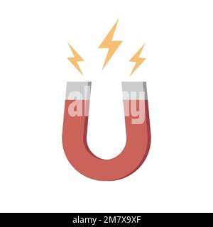 Magnet icon isolated on white background. Vector illustration. Eps 10. Stock Vector