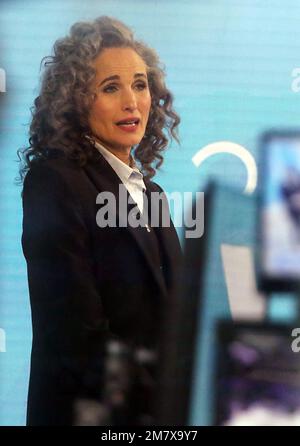 New York, NY, USA. 10th Jan, 2023. Andie MacDowell seen at NBC's Today Show In New York City on January 10, 2022. Credit: Rw/Media Punch/Alamy Live News Stock Photo