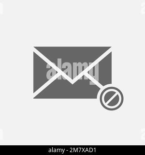 Secret mail icon, safe mail icon isolated on white background. Vector illustration. Eps 10. Stock Vector