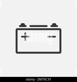 accumulator simple icon, battery symbol isolated on white background. Vector illustration. Eps 10 Stock Vector