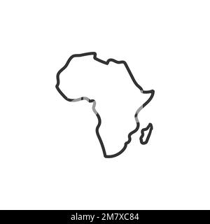 Africa map icon. isolated on white background. Vector illustration. Eps 10 Stock Vector